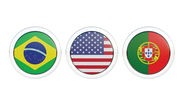 Atendimento em português (Brasil), inglês (EUA) e português (Portugal)